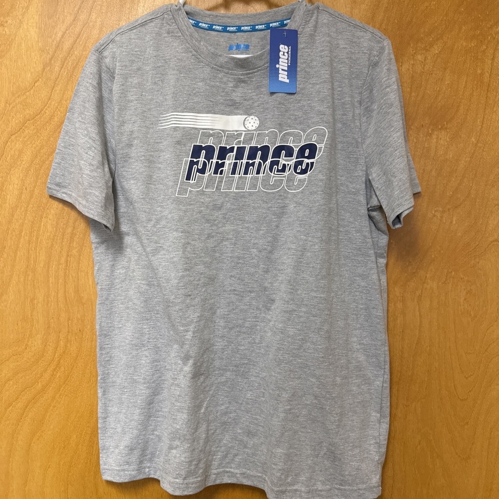 Prince Pickleball Cotton Tshirt Gray MEN'S Sz S NEW